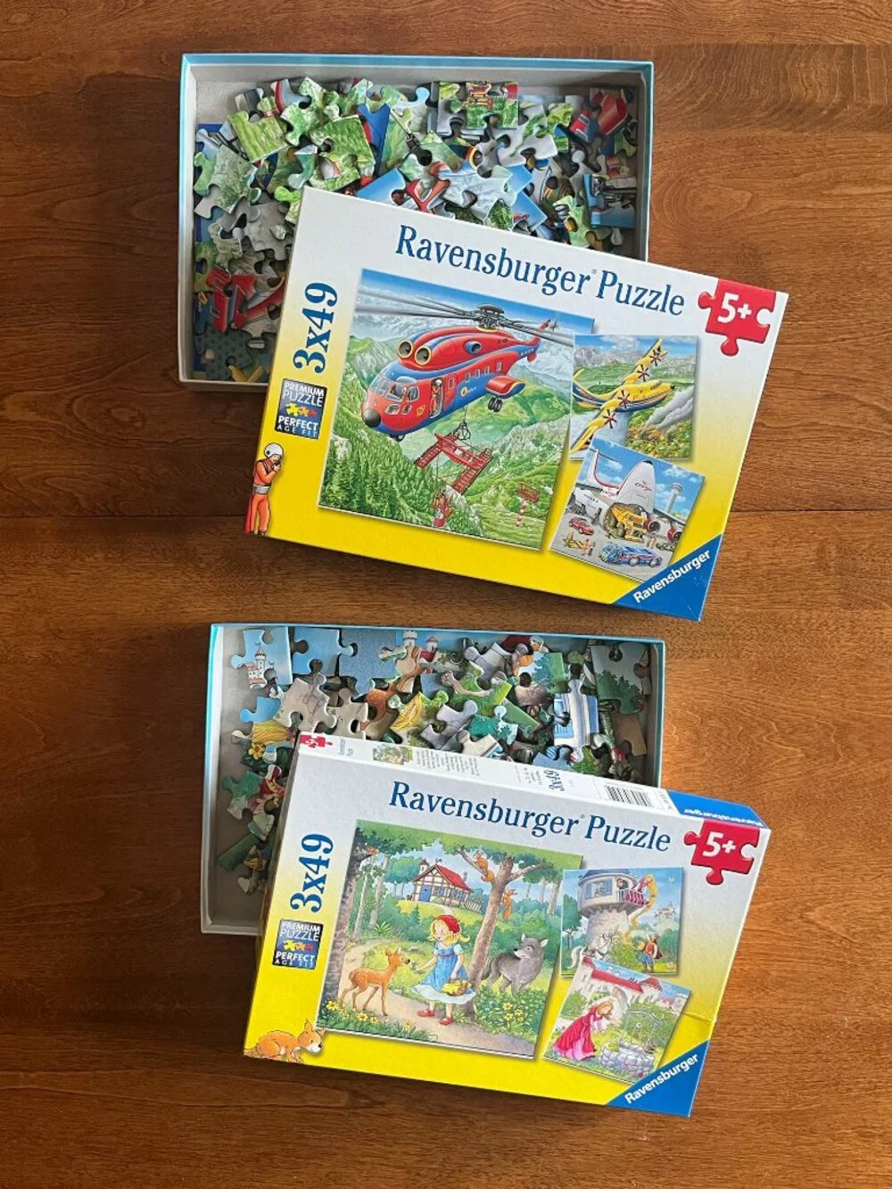 Ravensburger set of 3x49 puzzle trios